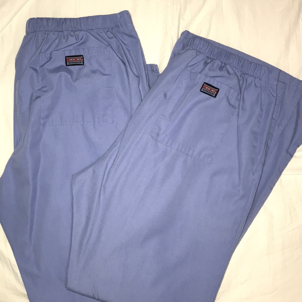 Cherokee Ciel Blue scrub pants